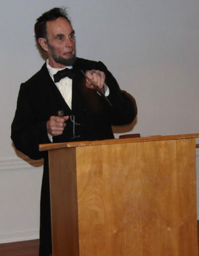 Fritz Klein, a nationally-known Lincoln impersonator and founder of the educational Lincoln Institute of Springfield, Ill