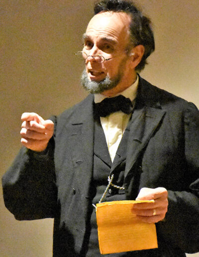 Fritz Klein, a nationally-known Lincoln impersonator and founder of the educational Lincoln Institute of Springfield, Ill