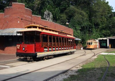Open air car 1164 in foreground