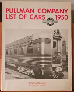 Pullman Company List of Cars 1950 book