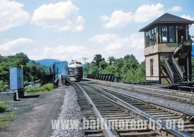 1956 - B&O Eastbound Passenger Train at Hyndman, Pa. Engine #93