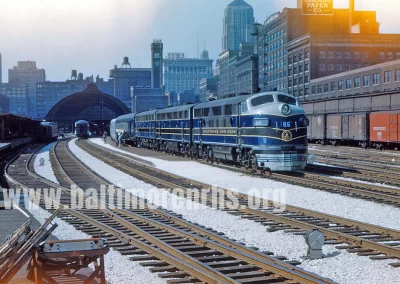 1950 - B&O Train #6, Eastbound Capitol Limited, Leaving Chicago Grand Central Station