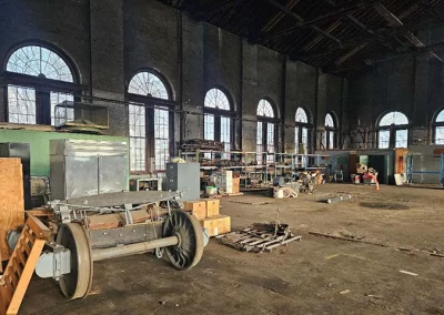 The group moved on to the South Car Shop, which is now in use primarily as a storage site by the museum.