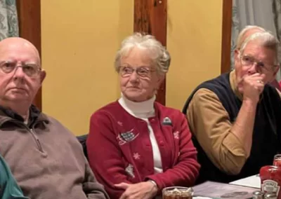 Chapter Treasurer Charlie Plantholt (left), with former Chapter Director Bob Parks and his wife Sharon.