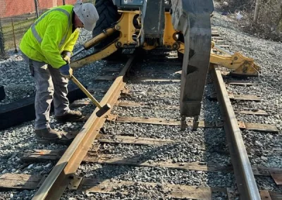 Work on the line began on March 14, 2024, with workers, including Garry, replacing the ties.