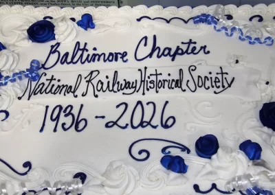 A special sheet cake celebrating the chapter’s 90th anniversary was ordered from a local bakery.